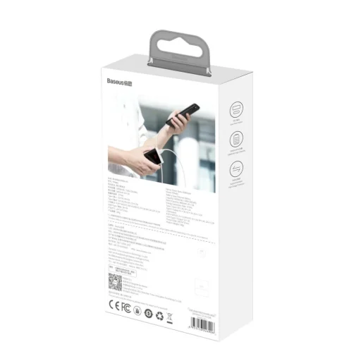 Baseus Super Mini powerbank 10000mAh, USB + USB-C, FCP, AFC, QC 3.0, PD, 22.5W fehér (PPMN-A02) - 7