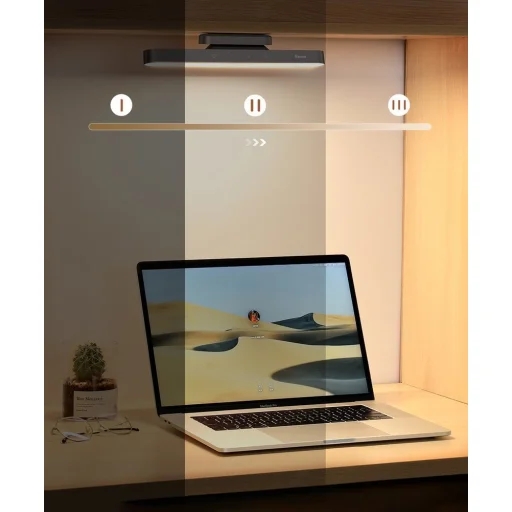 Baseus Dimelhető mágneses lámpa, tölthető akkumulátorral szürke (DGXC-C0G) - 18