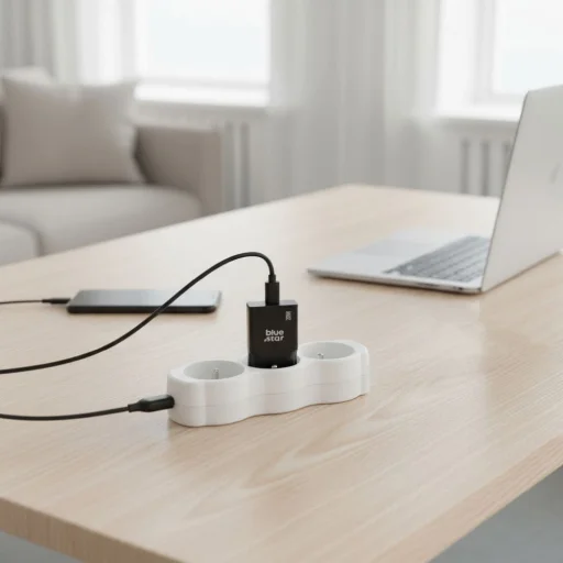 Blue Star Slim GaN USB-C QC4.0 PD 3A 20W TFK-SC-20WPD fekete Hálózati USB-C töltő adapter - 8