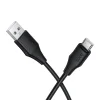 Szilikon kábel USB A-ról USB C-re, Hoco 3A 1 m X124 fekete thumbnail