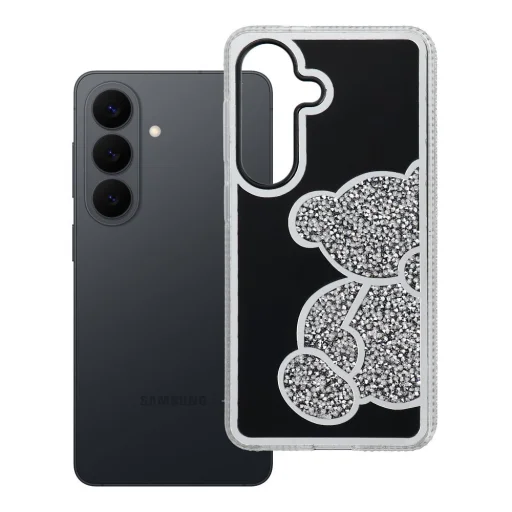 Puzdro Samsung Galaxy S26 TEDDY BEAR strieborné - 10