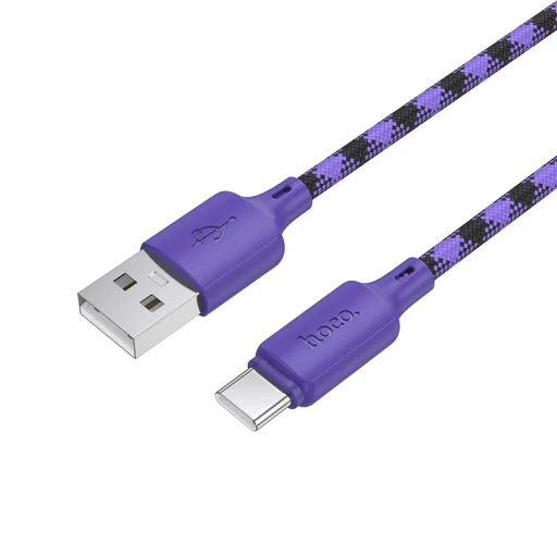 Hoco USB A - USB C kábel 3A 1 m X116 átmenetes lila - 2