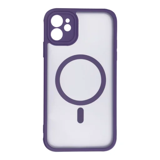 FULL MATTE MAG COVER case compatible with MagSafe for IPHONE 11 purple - 1