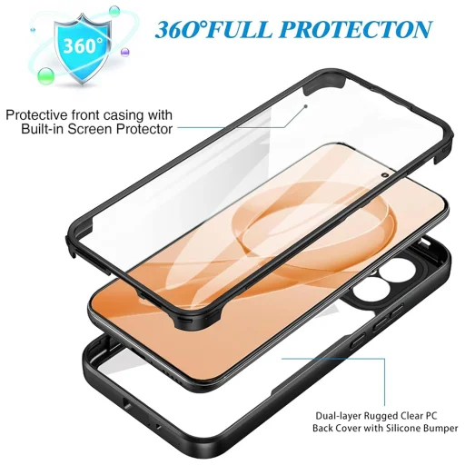 Xiaomi Poco F8 Pro Techsuit - ColorVerse 360 Series + Képernyővédő - Kék tok - 4