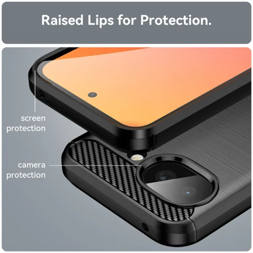 Xiaomi 17 Ultra Fekete Techsuit Carbon Silicone tok - 3