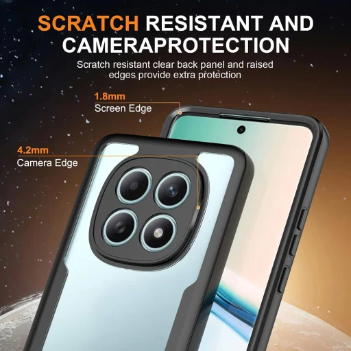 Xiaomi Redmi Note 15 5G Fekete Techsuit - ColorVerse 360 Series + Képernyővédő tok - 2