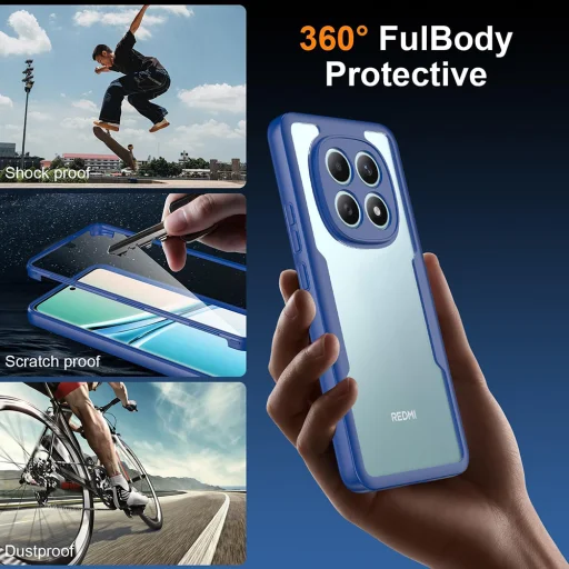 Xiaomi Redmi Note 15 5G Kék Techsuit - ColorVerse 360 Series + Képernyővédő tok - 5