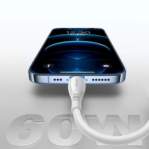 Joyroom S-A59 Vibrant Series 60W USB-C - USB-C Kábel 1.2m - Fehér - 8