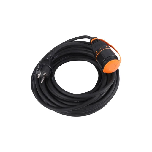 ETM 53.501.20 hosszabbító gumikábel, reteszelhető aljzat, H07RN-F, fekete, 15m, IP44 - 1