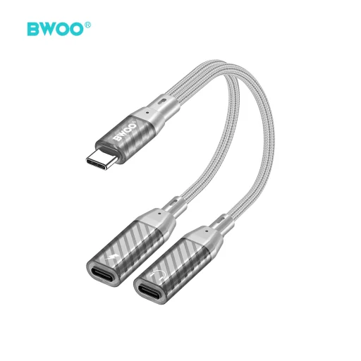 BWOO Kettő az egyben Adapter 2 Type C port 3,5MM Jackhez BZ68 - 2