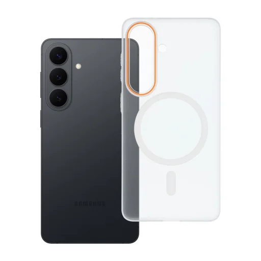Samsung Galaxy S26 GO ORANGE MagSafe kompatibilný obal priehľadný - 7