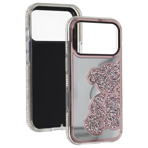  iPhone 17 Pro rózsaszín Teddy Bear tok - 4