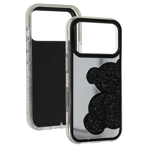  iPhone 17 Pro fekete Teddy Bear tok - 4