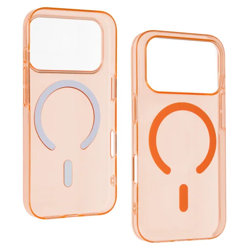  iPhone 17 Pro Átlátszó Slim Magsafe cosmic orange tok - 4