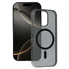 Transparent Slim Magsafe iPhone 14 Pro tok fekete