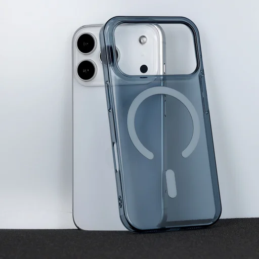  iPhone 17 Pro Mély Kék Átlátszó Vékony Magsafe tok - 5