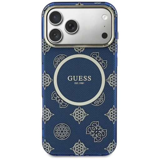 iPhone 17 Pro Max Guess IML Peony Dot MagSafe kék tok - 3
