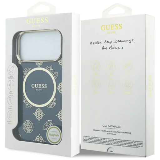 iPhone 17 Pro Max Guess IML Peony Dot MagSafe kék tok - 8