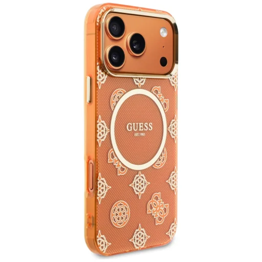 iPhone 17 Pro Max Guess IML Peony Dot MagSafe tok narancssárga - 4