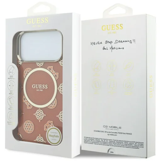 iPhone 17 Pro Max Guess IML Peony Dot MagSafe tok narancssárga - 8