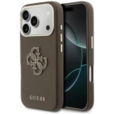 iPhone 17 Pro Max Guess FW Resin Logo barna tok