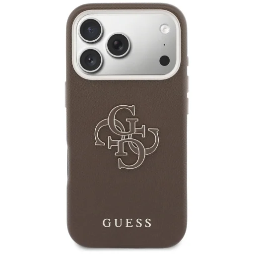 iPhone 17 Pro Max Guess FW Resin Logo barna tok - 3