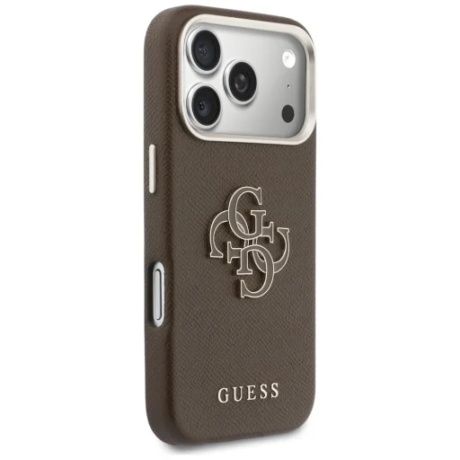 iPhone 17 Pro Max Guess FW Resin Logo barna tok - 4