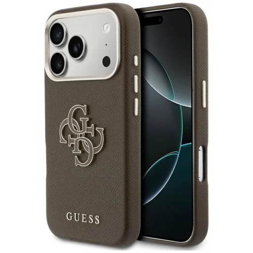 iPhone 17 Pro Max Guess FW Resin Logo barna tok - 1