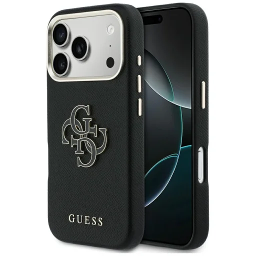 iPhone 17 Pro Max Guess FW Resin Logo tok fekete - 1