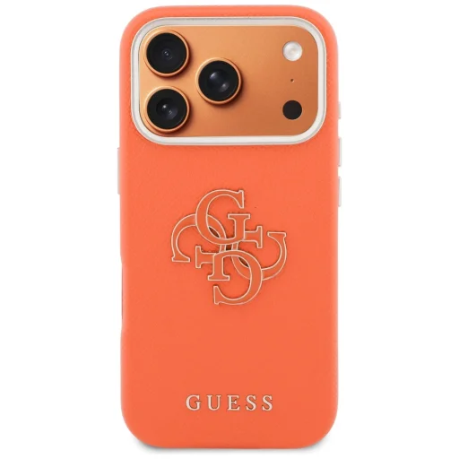 iPhone 17 Pro Guess FW Resin Logo narancssárga tok - 3