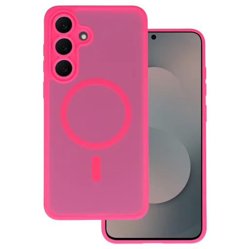 Tel Protect Aura Matt Magsafe Tok Samsung Galaxy S25 FE-hez, élénk rózsaszín - 2