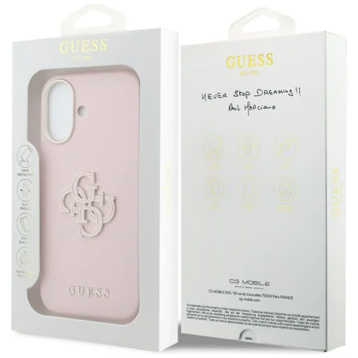 iPhone 17 Guess FW Resin Logo tok rózsaszín - 8