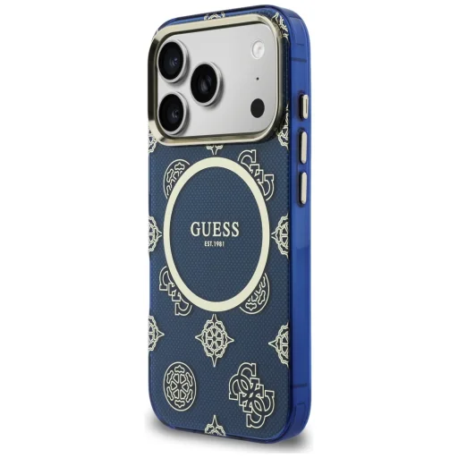 iPhone 17 Pro Guess IML Peony Dot MagSafe kék tok - 2