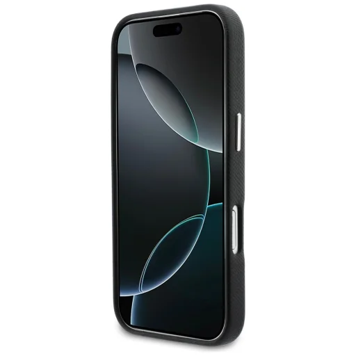 iPhone 17 Karl Lagerfeld Karl & Choupette Head Pins Saffiano MagSafe tok fekete - 5