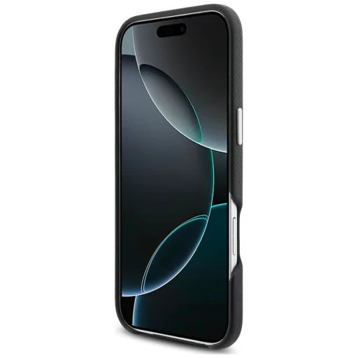 iPhone 17 Air Karl Lagerfeld Karl & Choupette Head Pins Saffiano MagSafe fekete tok - 5