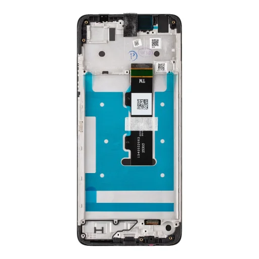 Motorola G06 Power Kijelző + Érintőegység + Előlapi Borítás Fekete (Szerviz Csomag) - 2