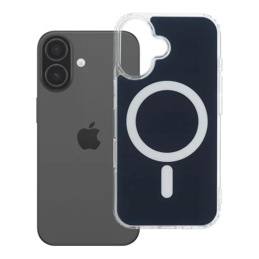 iPhone 16 sötétkék Clear Fusion Mag tok - 7