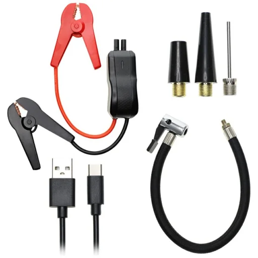 4smarts PitStop+ 8800mAh önindító, töltő és kompresszor, zseblámpa fekete - 6