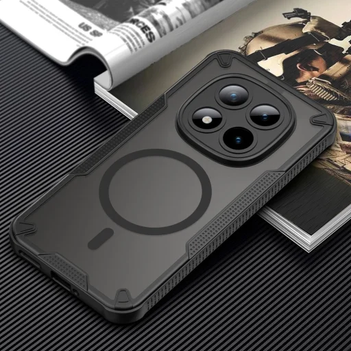 Xiaomi Redmi Note 15 Pro+ Plus 5G / Xiaomi Poco M8 Pro tok Tech-protect Rugged Shield Magsafe Fekete Matt - 5