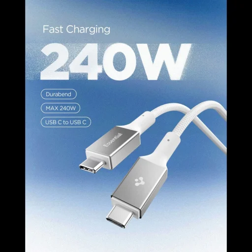 Spigen EB24015CC Essential Type-C kábel 240W 150cm Fehér - 3