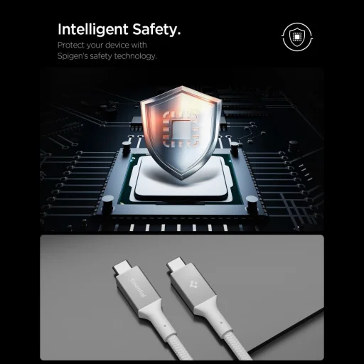 Spigen EB24015CC Essential Type-C kábel 240W 150cm Fehér - 8