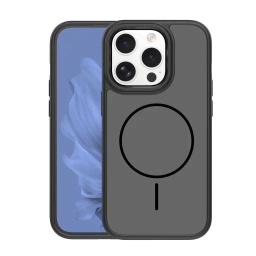 iPhone 14 Pro 6,1" vékony keretes mágneses fekete tok - 1