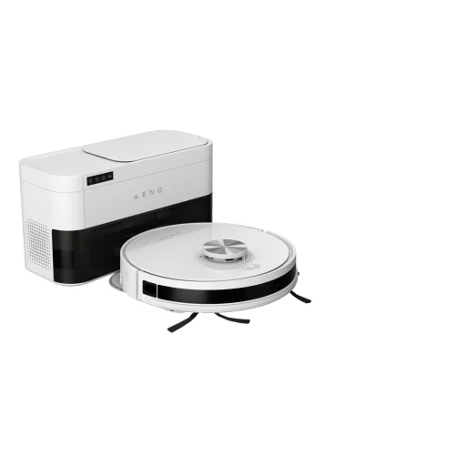 AENO ARC0006S RC5S robotporszívó, 4000 Pa szívóteljesítmény, 2 in 1 portartály, 20 érzékelő és LiDAR, 4 takarítási mód, nedves és száraz tisztítás, fehér - 1