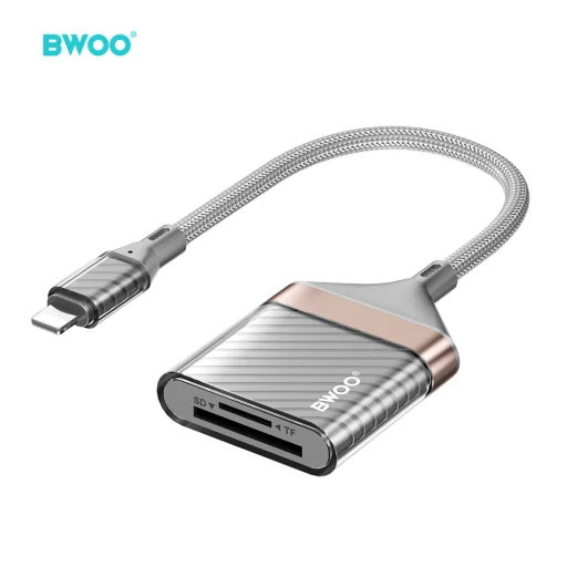 iPhone/iPad Adapter Lightning - SD/TF kártyaolvasó szürke - 1