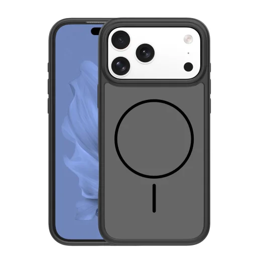 iPhone 17 Pro vékony keretes mágneses tok fekete - 1