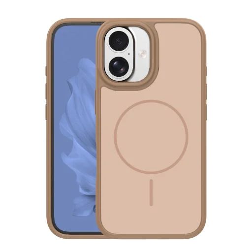 iPhone 16 6,1" vékony keretes MagSafe tok barna - 1