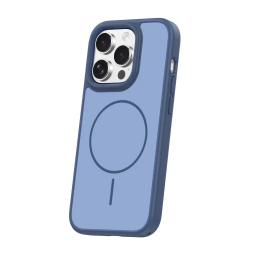 iPhone 14 Pro Frame Thin Mag tok 6,1" sötétkék tok - 2