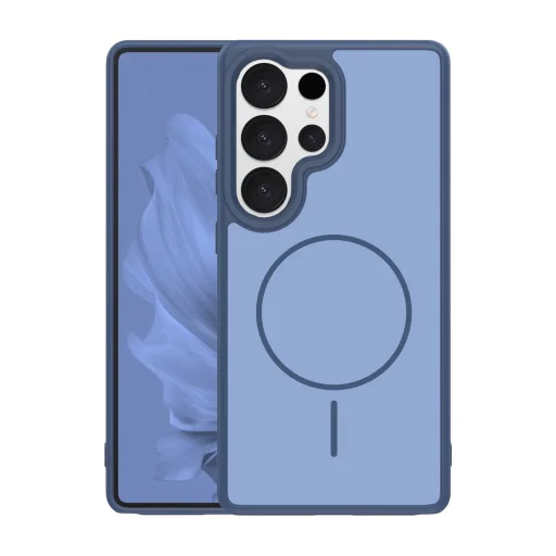 Samsung Galaxy S25 Ultra tok Vékonyrámás Mag tok sötétkék - 1