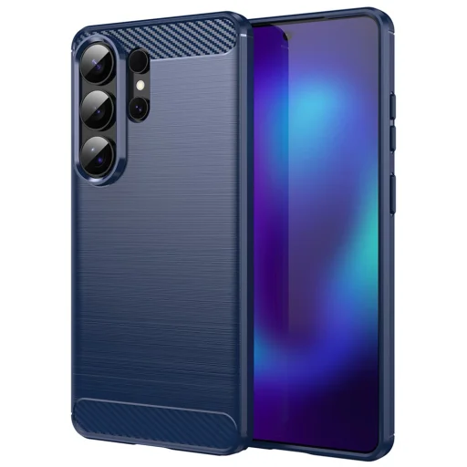 Samsung Galaxy S26 Ultra Kék Techsuit - Carbon Silicone tok - 1