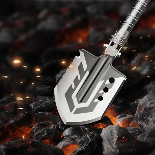 Wozinsky WSS-211 túlélő bushcraft többfunkciós ásó kés üvegtörő tűzgyújtó síp szigony - szürke - 11